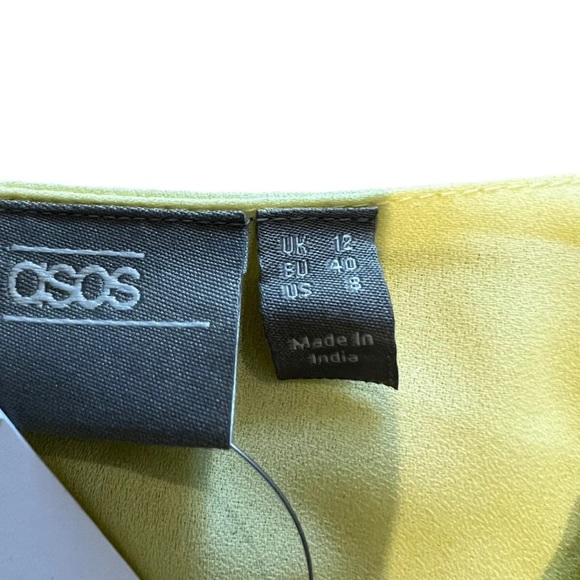 NWT ASOS Maternity Eco Swing Double Layer Cami Pastel Yellow Tank Top Size 12 - Picture 7 of 11